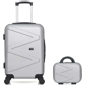 Wave Paris - Lot Valise cabine et Vanity Amazone gris OS pas cher