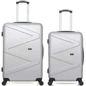 Wave Paris - Lot de 2 Valises grand format et weekend Amazone grises O... pas cher
