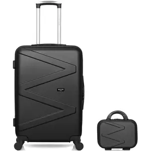 Wave Paris - Lot Valise grand format et Vanity Amazone noires OS pas cher