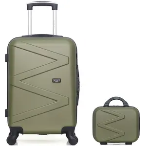 Wave Paris - Lot Valise cabine et Vanity Amazone kaki OS pas cher
