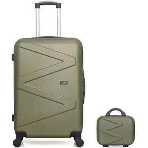 Wave Paris - Lot Valise grand format et Vanity Amazone kaki OS pas cher