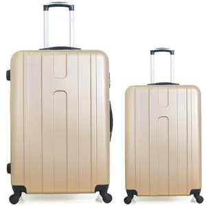 Hero - Lot de 2 Valises grand format et cabine Atlanta beiges OS pas cher