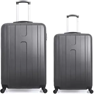 Hero - Lot de 2 Valises weekend et cabine Atlanta gris foncé OS