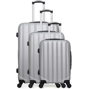 Set de 3 valises - HERO - HIMALAYA - 4 roues - Gris pas cher