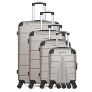 Bluestar - 4 Valises 4 roues Ottawa 75/65/55/46 cm dorées T.U pas cher