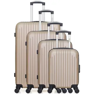 Comparateur de prix : Hero - 4 Valises 4 roues simples Carpates -M 75/65/55/46 cm beiges T.U