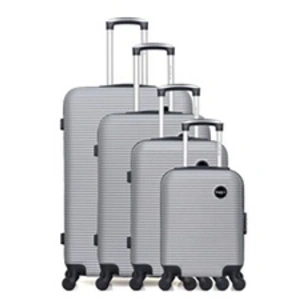 Comparateur de prix : Set de 4 valises - BLUESTAR - LONDON-M - 4 roues - Gris