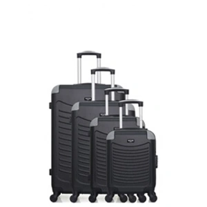 Comparateur de prix : Set de 4 valises - WAVE PARIS - CONGO-M - 4 roues - Noir