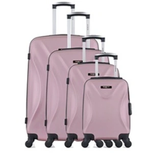 Comparateur de prix : Set de 4 valises - BLUESTAR - GARIBALDI-M - 4 roues - Rose doré