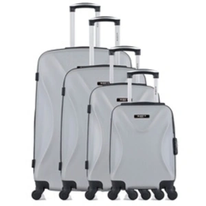 Bluestar - 4 Valises 4 roues simples Garibaldi-M 75/65/55/42 cm grises T.U pas cher