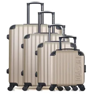 Set de 4 valises - GENTLEMAN FARMER - PORTER-M - 4 roues - Beige pas cher