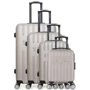 Set de 4 valises - GENTLEMAN FARMER - ARCHIE-M - 4 roues - Beige pas cher