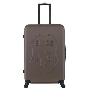 - valise grand format abs damon 4 roues 75 cm - marron pas cher
