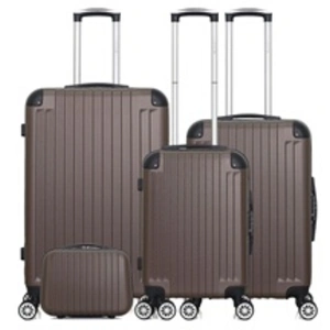 Comparateur de prix : Set de 4 valises - WAVE PARIS - TAGE-C - 4 roues - Marron