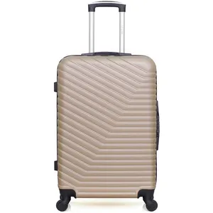 WAVE PARIS- Valise weekend ABS LENA 65 cm - BEIGE pas cher