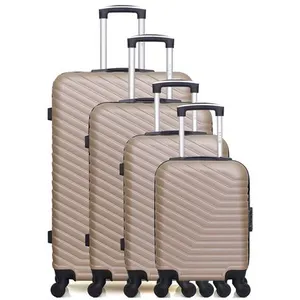 Comparateur de prix : Set de 4 valises - WAVE PARIS - LENA-M - 4 roues - Beige