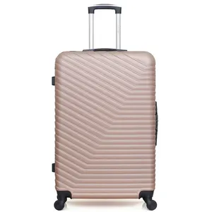 wave paris- valise grand format abs lena 75 cm - rose dore pas cher