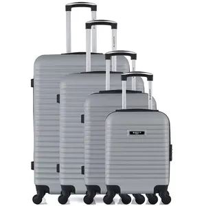 Bluestar - 4 Valises 4 roues simples Brazilia-M 75/65/55/46 cm grises T.U pas cher