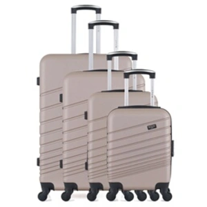 Comparateur de prix : Set De 4 Valises Tigre-M - WAVE PARIS - Rose Dore - 75 cm - 4 Roues