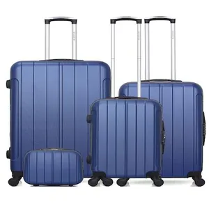 bluestar - set de 4 valises napoli-c 75 cm 4 roues - marine