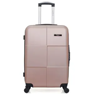 Bluestar - Valise Moyen Séjour 4 roues simples Miami 65 cm rose doré T.U pas cher