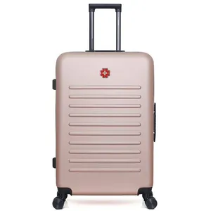 swiss kopper - valise grand format abs wil 4 roues 75 cm - rose dore