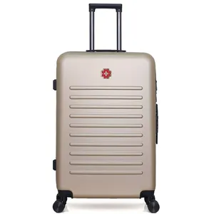 SWISS KOPPER - Valise Grand Format ABS WIL 4 Roues 75 cm - BEIGE pas cher