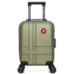 swiss kopper - valise cabine xs uster 4 roues 46 cm - kaki pas cher