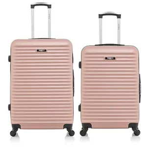 Comparateur de prix : bluestar - lot de 2 - valise grand format et valise weekend brazilia - rose dore