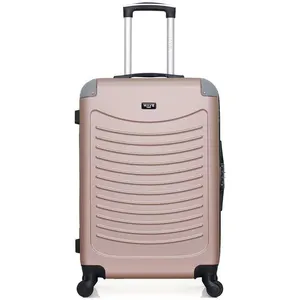 wave paris - valise weekend abs congo 4 roues 65 cm - rose dore pas cher