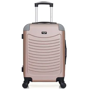 - valise cabine abs congo 4 roues 55 cm - rose dore pas cher