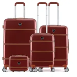 GENTLEMAN FARMER - SET DE 4 ABS/PC WALTER-C 4 Roues - ROUGE FONCE pas cher