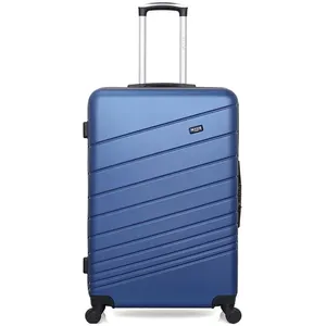 WAVE PARIS - valise grand format abs tigre 4 roues 75 cm - marine pas cher