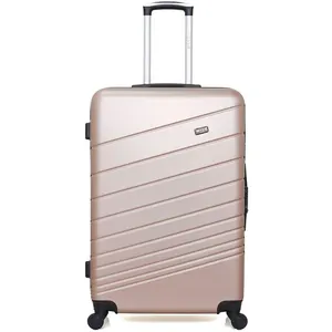 WAVE PARIS - valise grand format abs tigre 4 roues 75 cm - rose dore pas cher