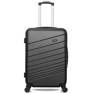 wave paris - valise weekend abs tigre 4 roues 65 cm - gris fonce pas cher