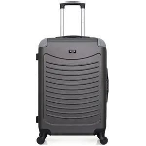 WAVE PARIS - Valise Weekend ABS CONGO 4 Roues 65 cm - GRIS FONCE pas cher
