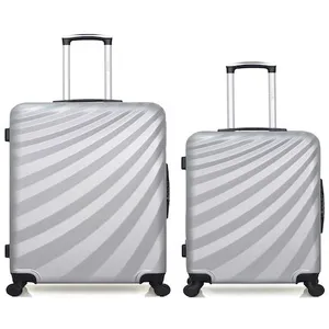 - lot de 2 - valise grand format et valise weekend danube - gris pas cher