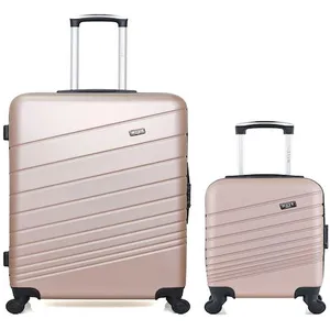 Comparateur de prix : Wave Paris lot de 2 - valises grand format et cabine xxs tigre - rose dore