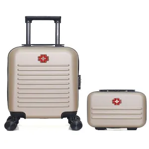 - lot de 2 - valises cabine xxs et vanity wil - beige pas cher
