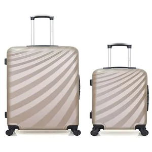 - lot de 2 - valises grand format et cabine danube - beige pas cher