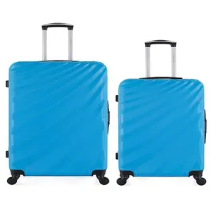 - lot de 2 - valise grand format et valise weekend danube - bleu pas cher
