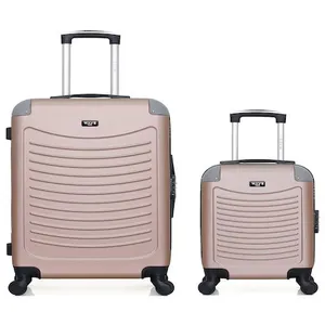 - lot de 2 - valise weekend et valise cabine xxs congo - rose dore pas cher