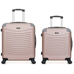 Wave Paris - lot de 2 valises week-end et cabine congo - rose dore pas cher