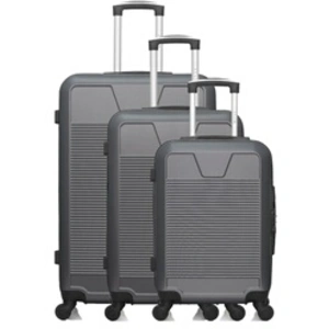 Comparateur de prix : Set de 3 valises - WAVE PARIS - SELENGA - 4 roues - Gris foncé