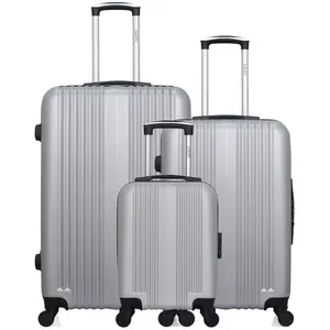 Hero - lot de 2 - valise grand format et valise weekend lipari - gris pas cher