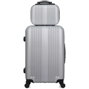 Hero - lot de 2 valises weekend et vanity abs lipari - gris pas cher