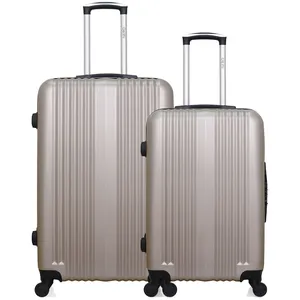 Hero - lot de 2 - valise grand format et valise weekend lipari - beige pas cher