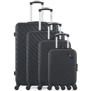 Set de 4 valises - BLUESTAR - CITE-M - 4 roues - Noir pas cher