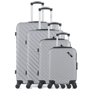 Bluestar - 4 Valises 4 roues simples Cité-M 75/65/55/42 cm grises T.U pas cher