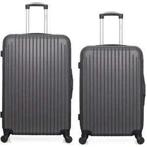 Hero - lot de 2 - valise grand format et valise weekend carpates - gri... pas cher